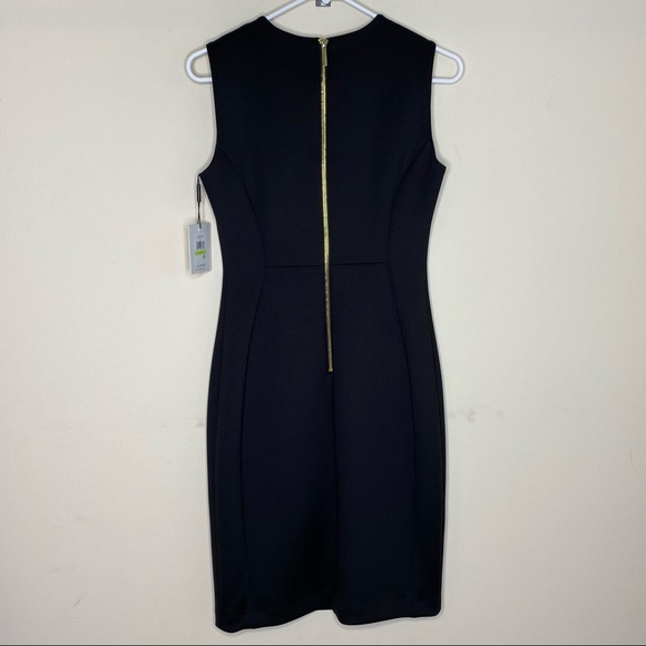 Calvin Klein Black Floral Embroidered Rose Dress 4 - Picture 8 of 8